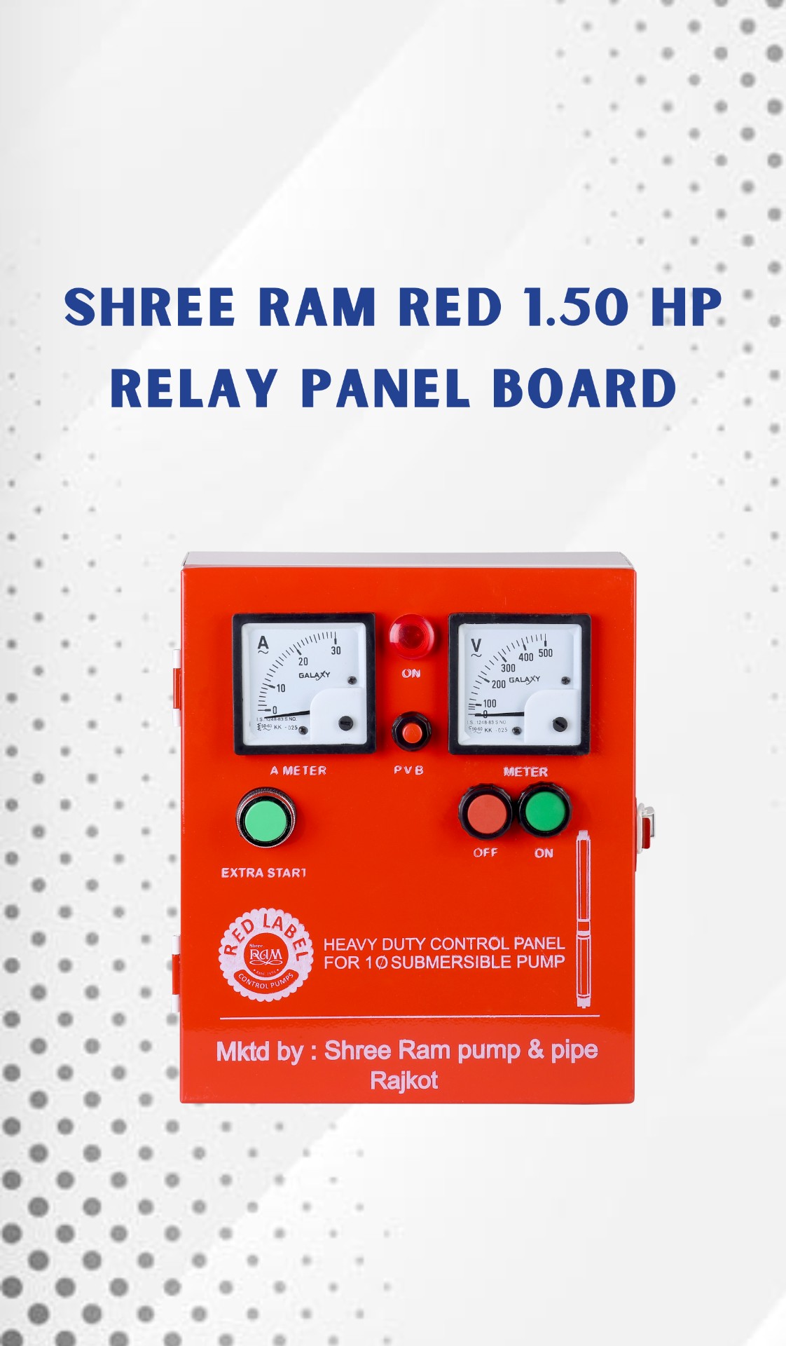  RED 1.50 HP Relay Panel Board